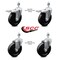 Service Caster 5 Inch Soft Rubber Wheel Swivel 12mm Stem Caster Total Lock Brake SCC, 2PK SCC-TSTTL20S514-SRS-M1215-2-S-2 - alternate 3